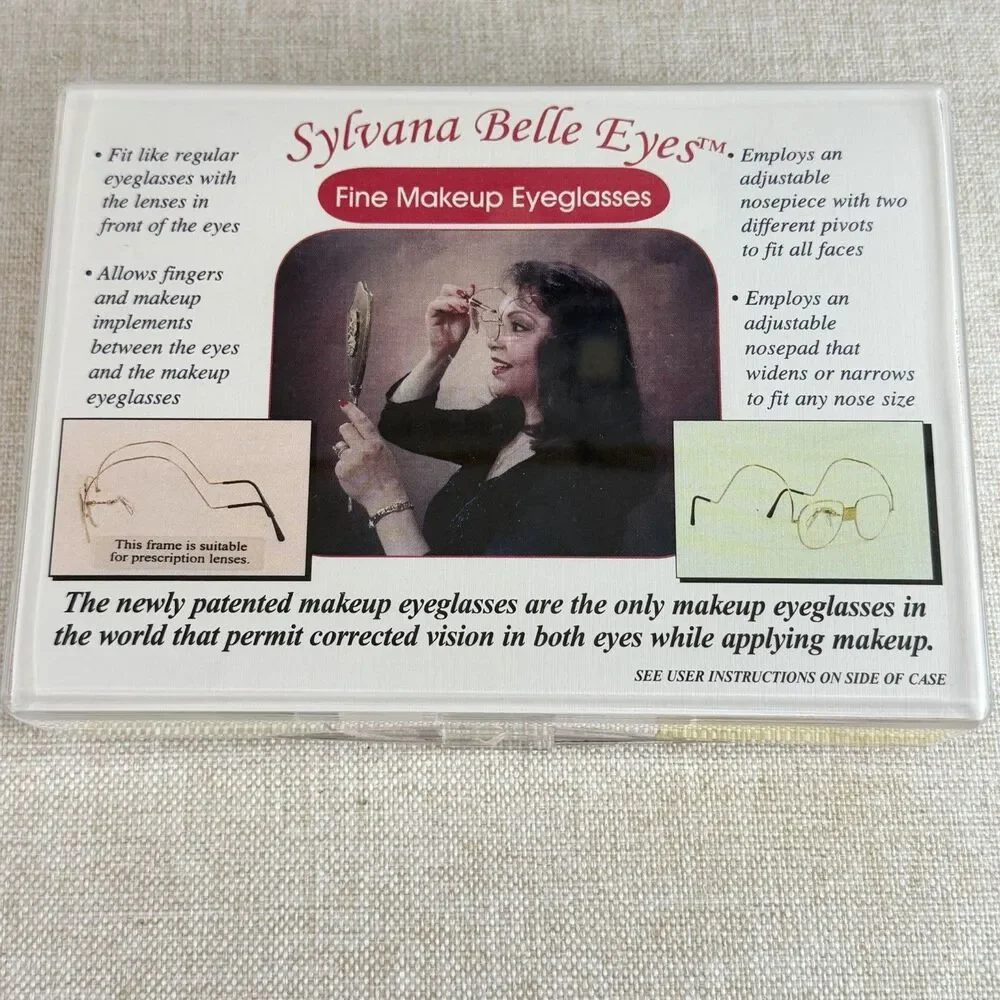 Sylvana Belle Eyes Makeup Eyeglasses +2.00 Vintage 2001 Original Case Rare